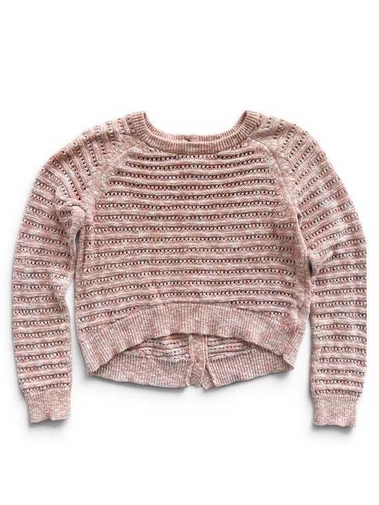 Anthropologie Sweaters - Moth by Anthropologie Pink Knit Sweater Back Button Cottagecore Top Medium